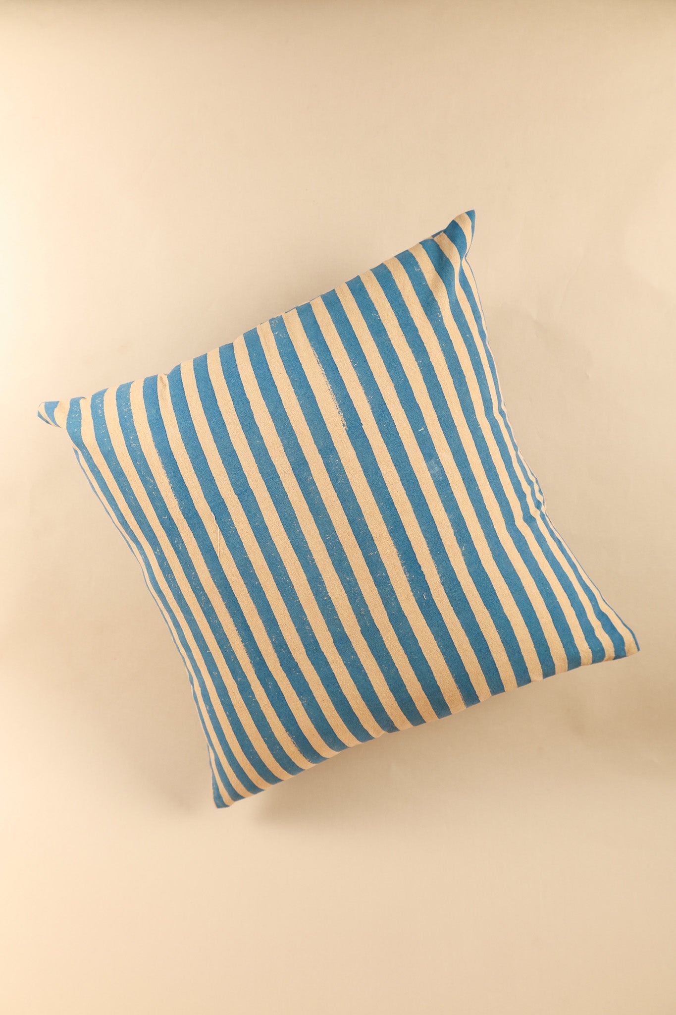 Oh! Stripes Blue Block Print Pillow