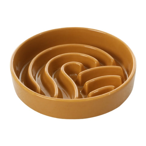 Slow Feeder Dog Bowls - Pink / Beige / Orange