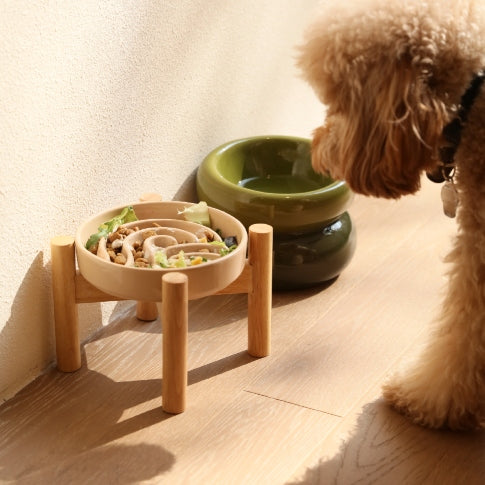 Slow Feeder Dog Bowls - Pink / Beige / Orange