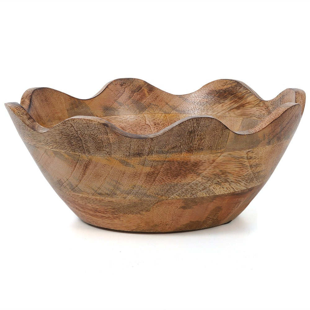 Scalloped Mangowood Bowls