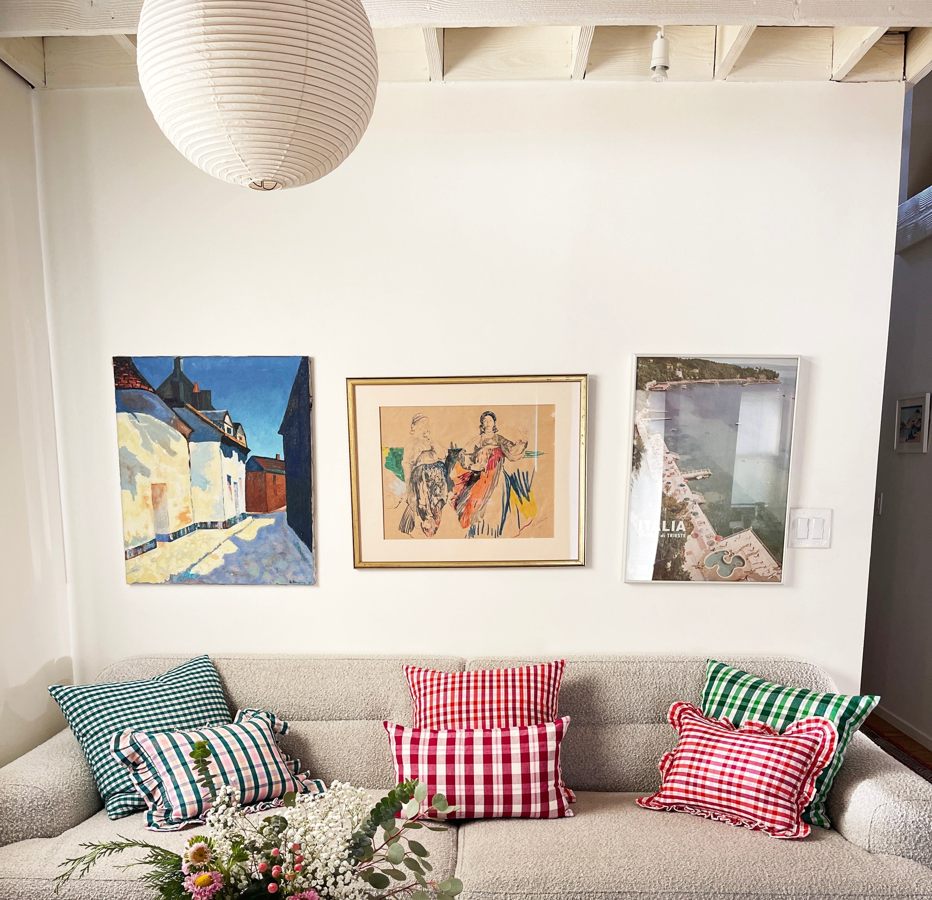 Archive NY Noel Plaid Lumbar Pillow