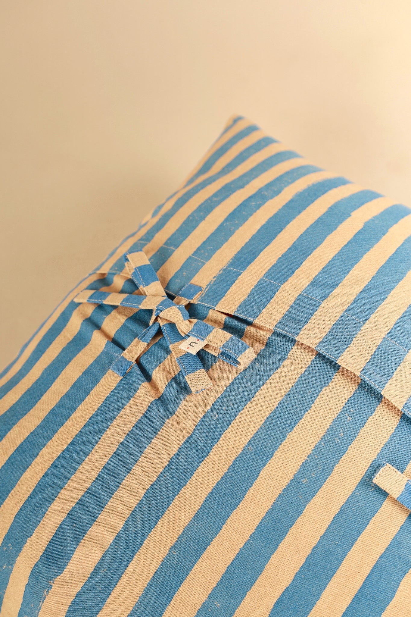 Oh! Stripes Block Print Pillow - Blue