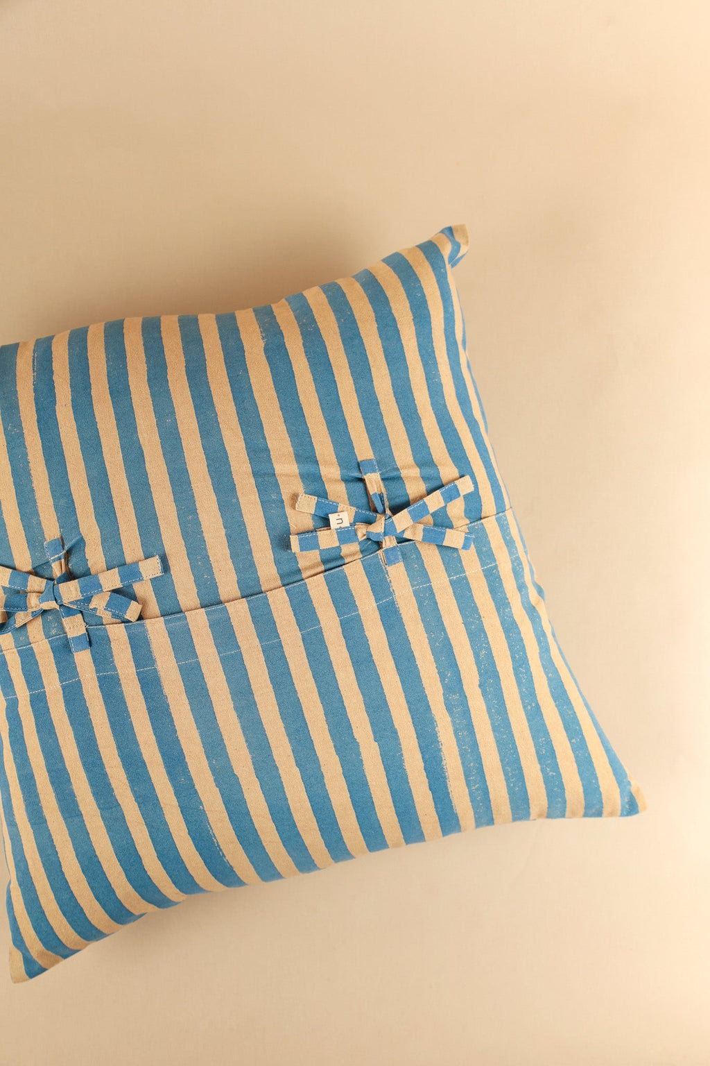 Oh! Stripes Block Print Pillow - Blue