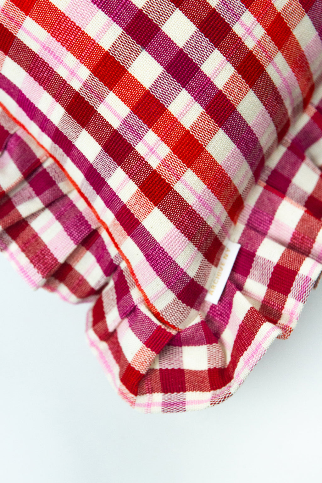 Archive NY Noel Ruffle Plaid Pillow