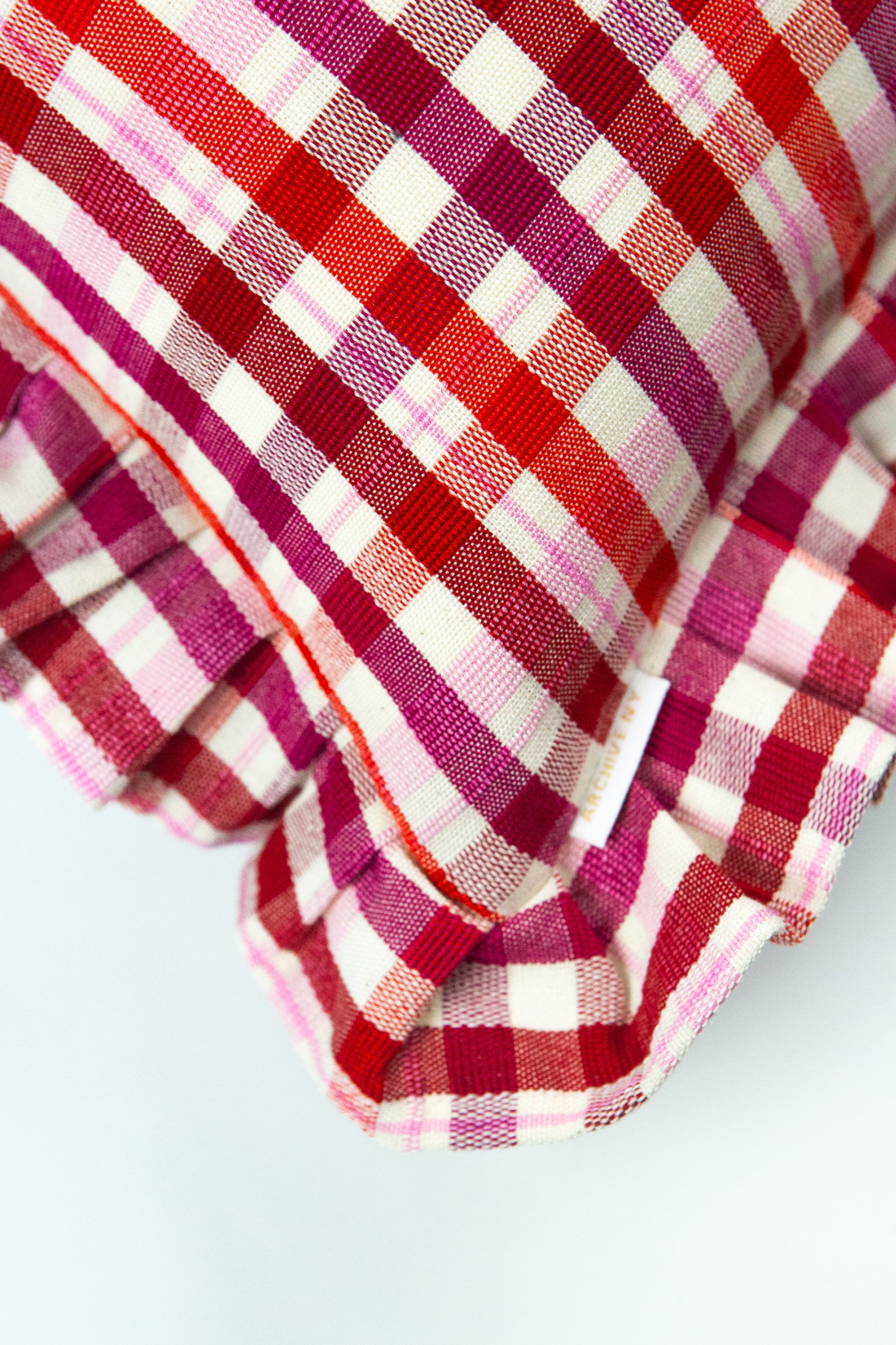 Archive NY Noel Ruffle Plaid Pillow
