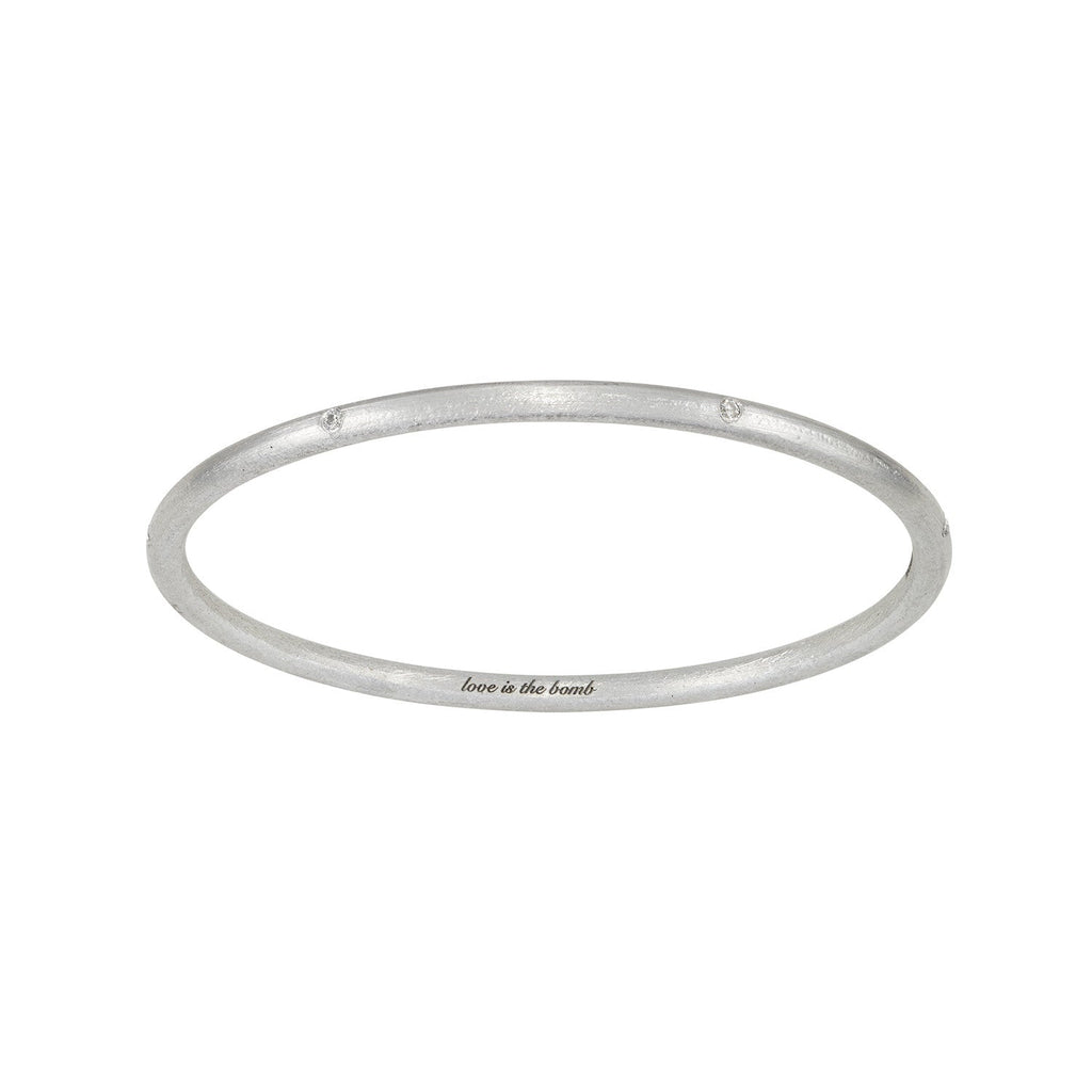 7 DIAMOND LOVE IS THE BOMB BANGLE