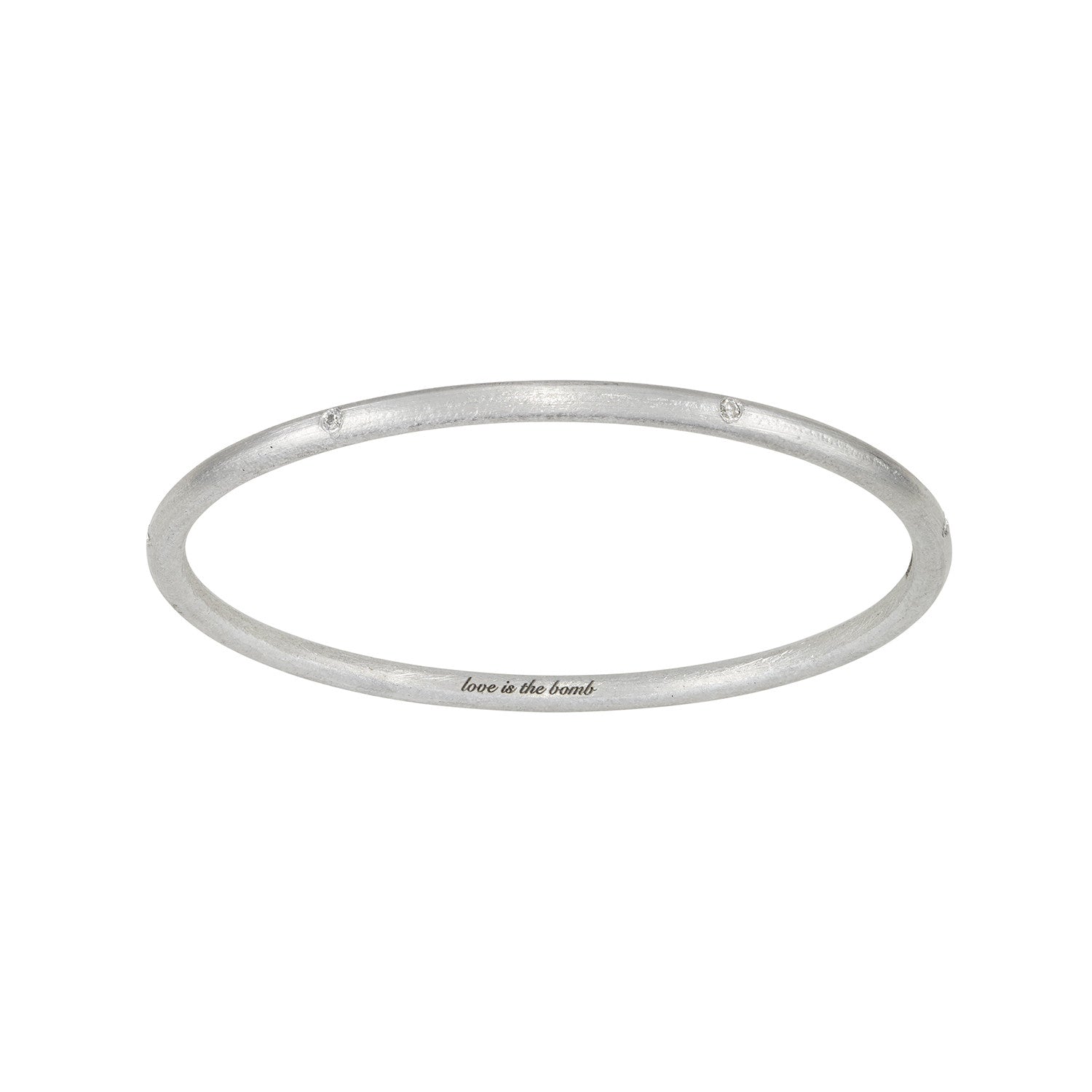 7 DIAMOND LOVE IS THE BOMB BANGLE