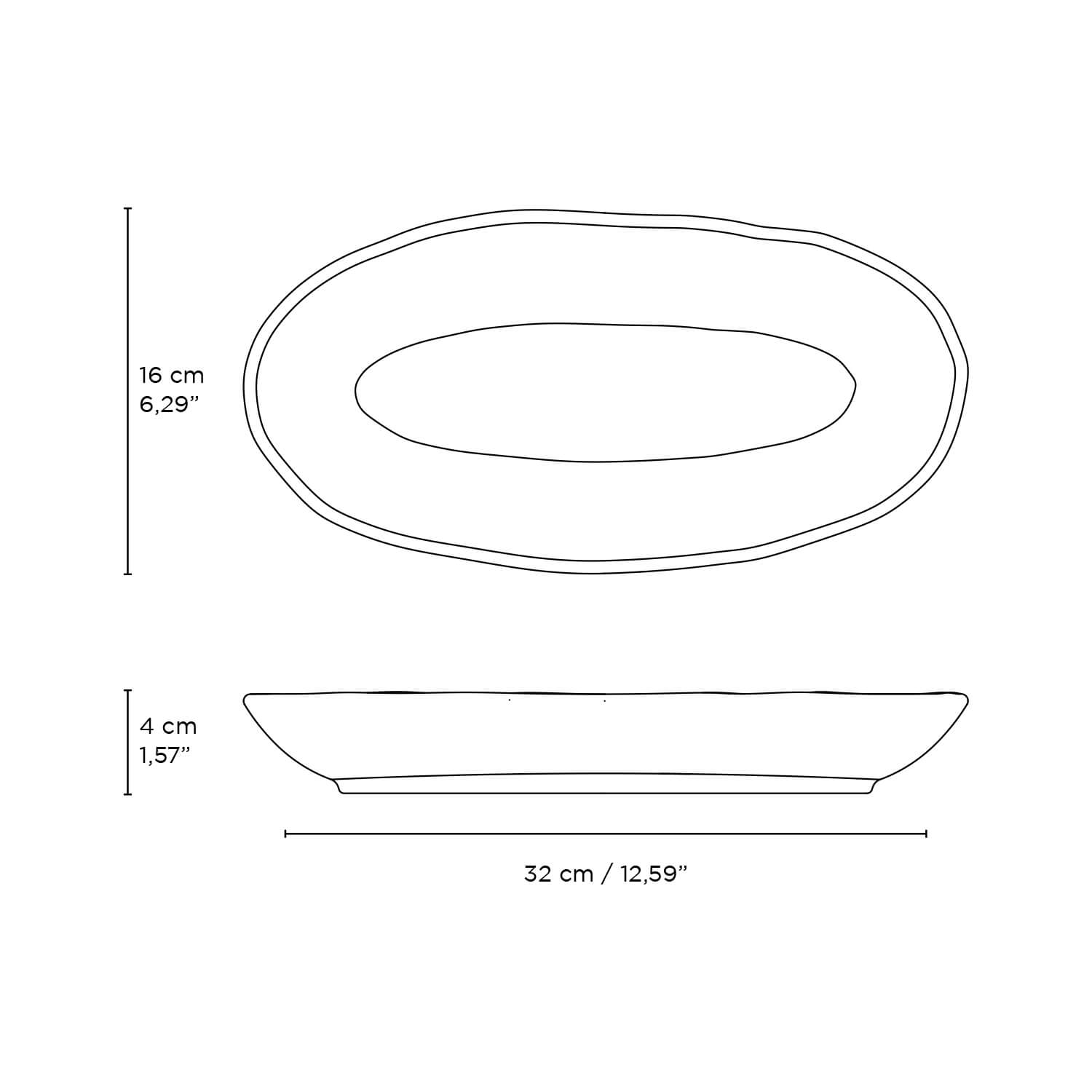 Deep Oval Platter - Set of 4