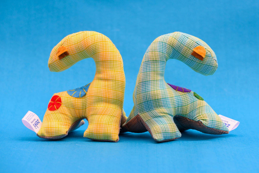 Small Dinosaur - Green Plaid