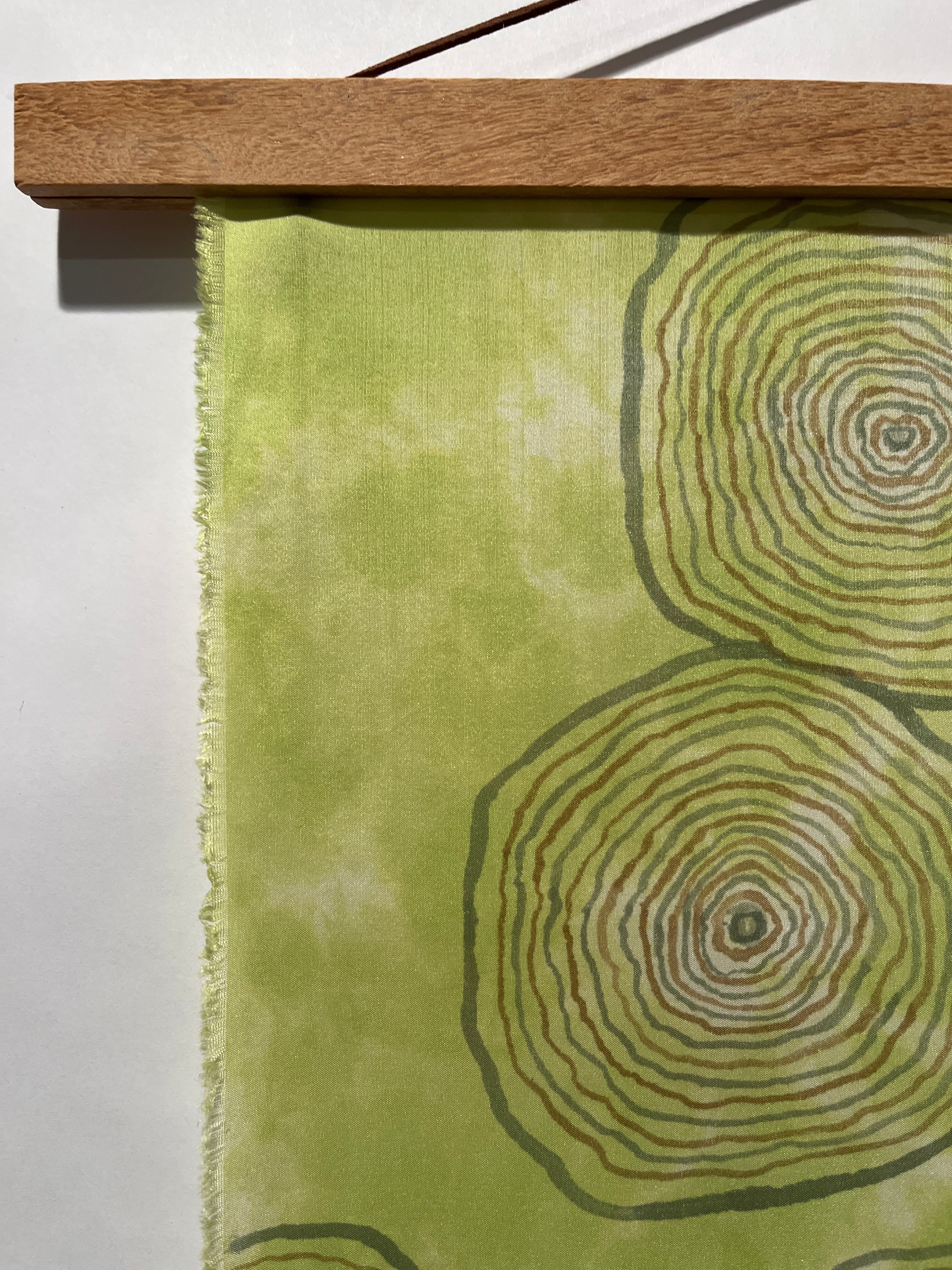 “Spring Birch Life Story” - Painting on Silk - $165