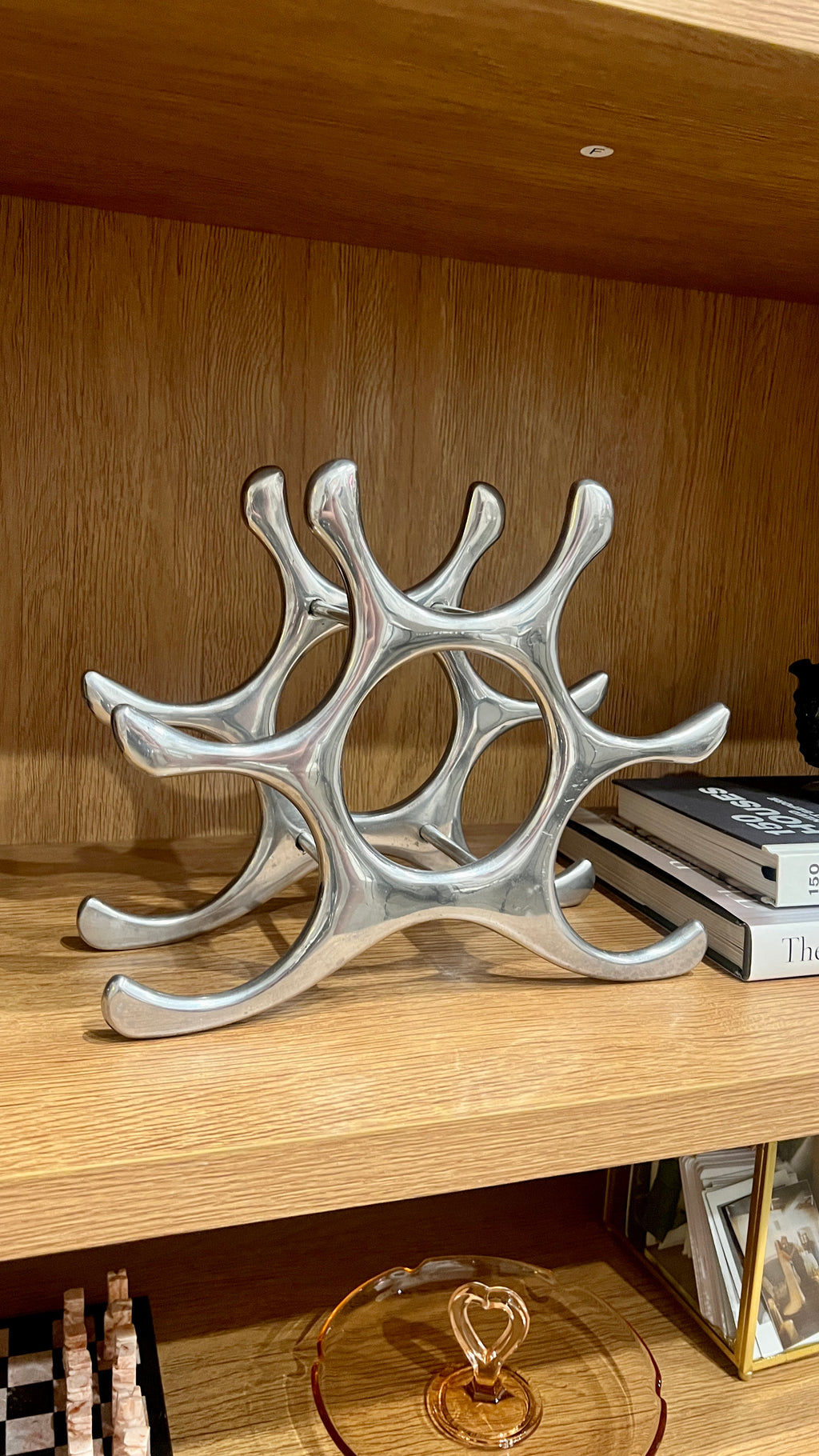 Mid Century Cast Aluminum 6 Wine Racks By Michael Noll