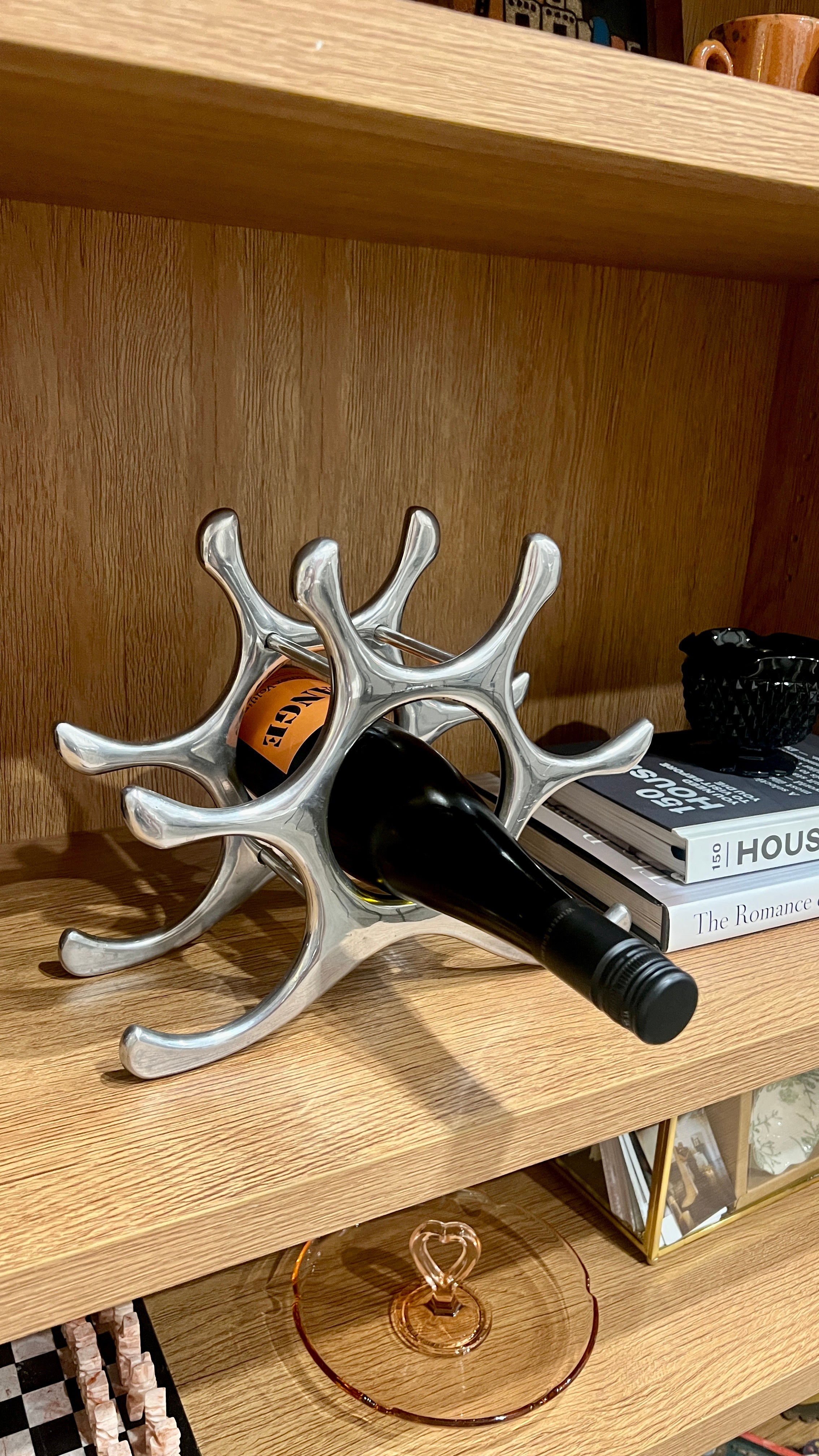 Mid Century Cast Aluminum 6 Wine Racks By Michael Noll