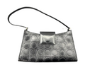 Salvatore Ferragamo Black Embossed Leather Shoulder Handbag
