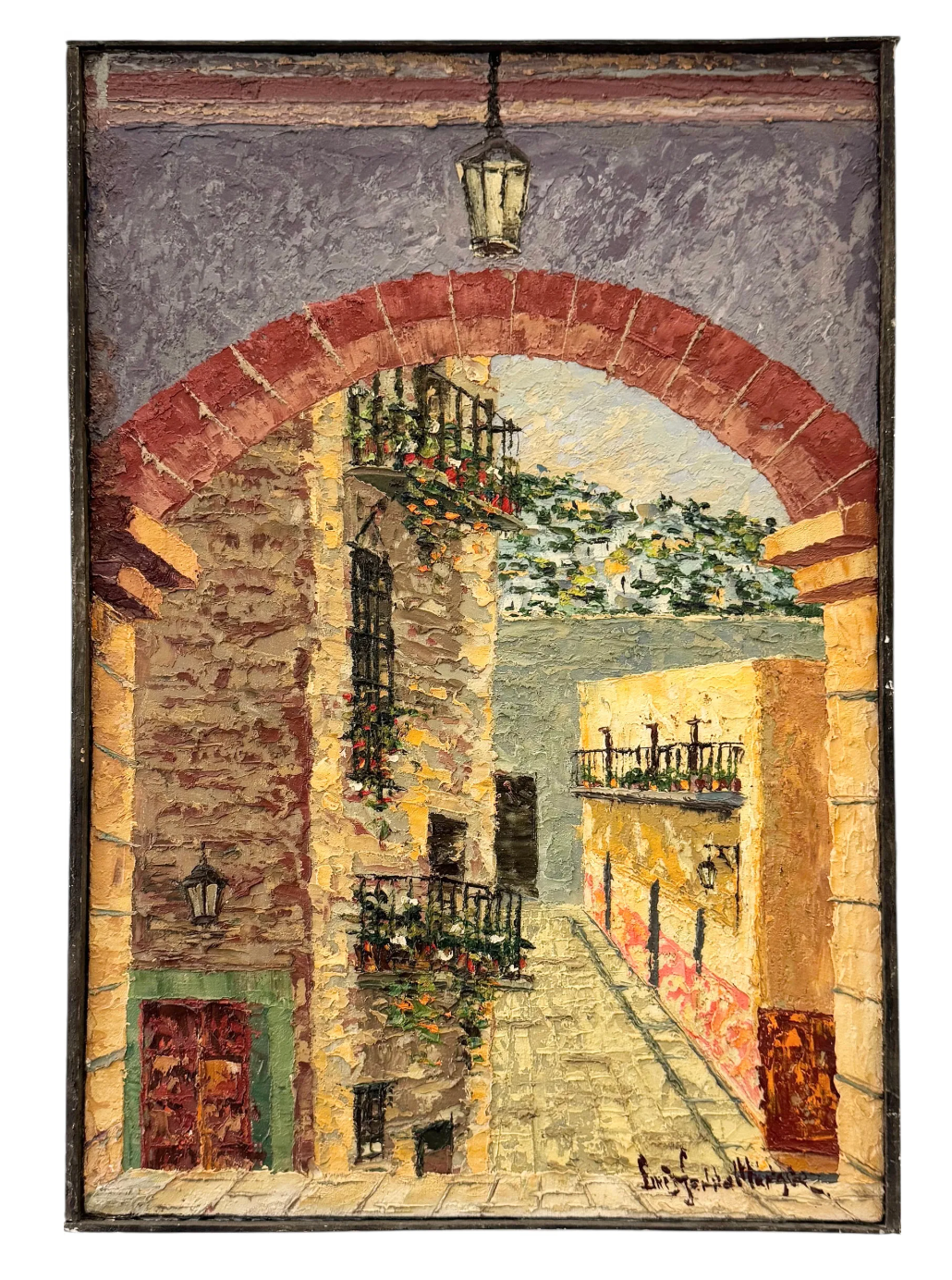 Luis Ferro Marquez (20th c, Mexican) Street Scene