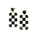 Checkered Resin Earrings