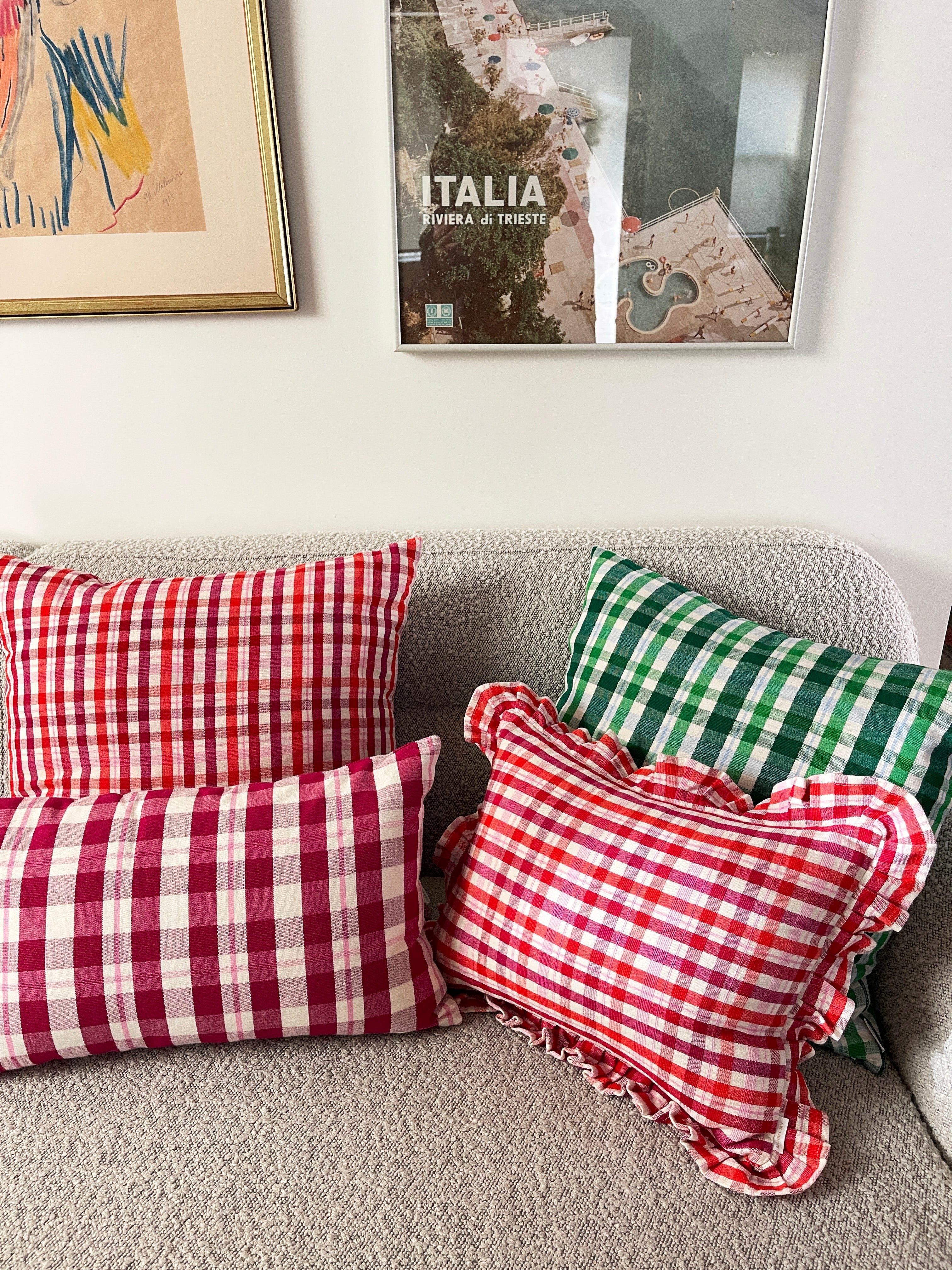Archive NY Noel Ruffle Plaid Pillow