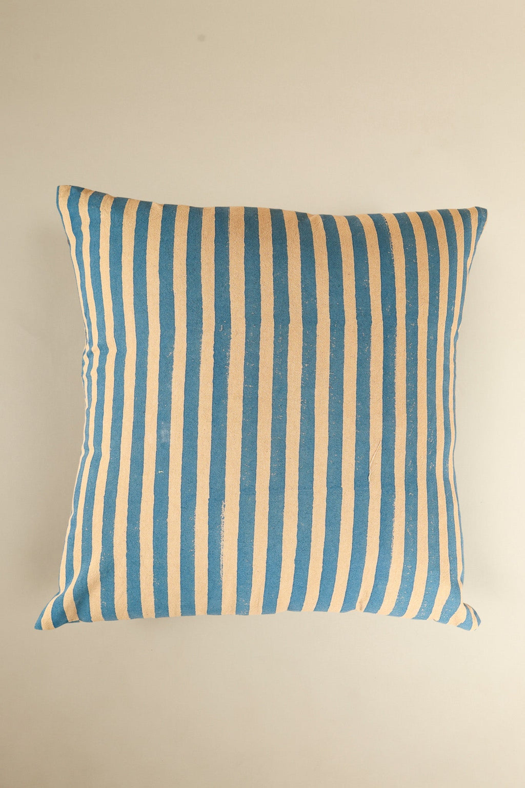 Oh! Stripes Blue Block Print Pillow