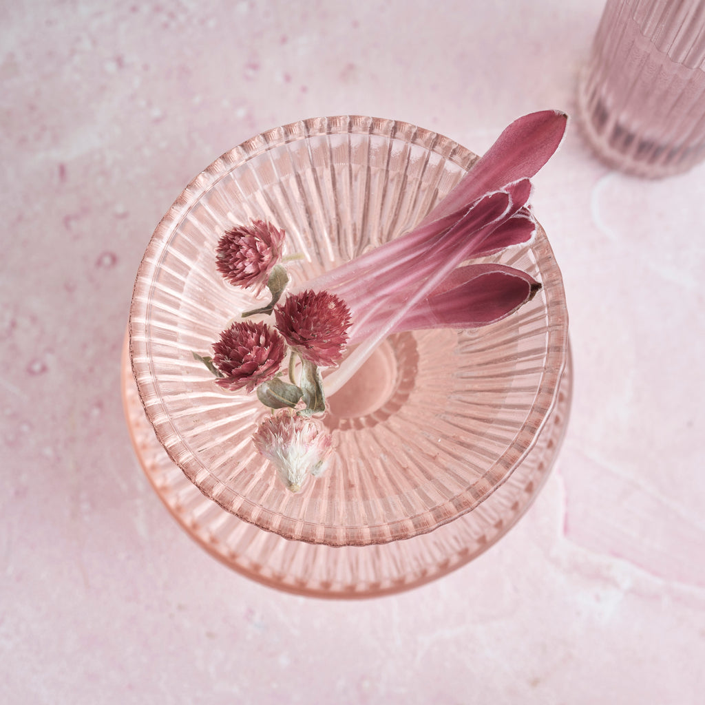 Pressed Pink Martini Glasses - Set of 4