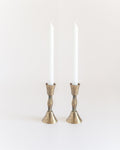 Low Diamond Candlestand - Brass Finish Set of 2