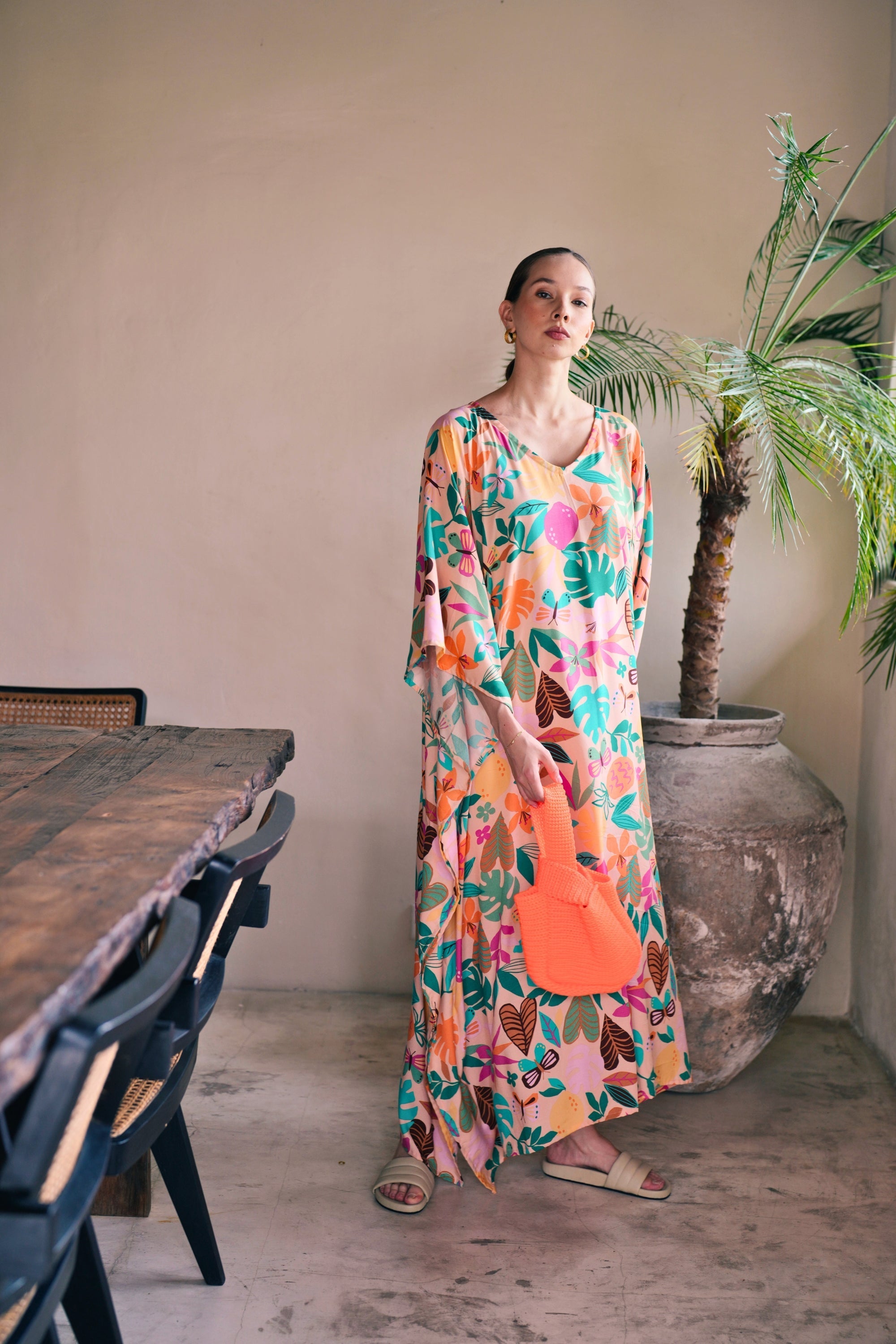 Mackenzie Knit Clutch in Orange