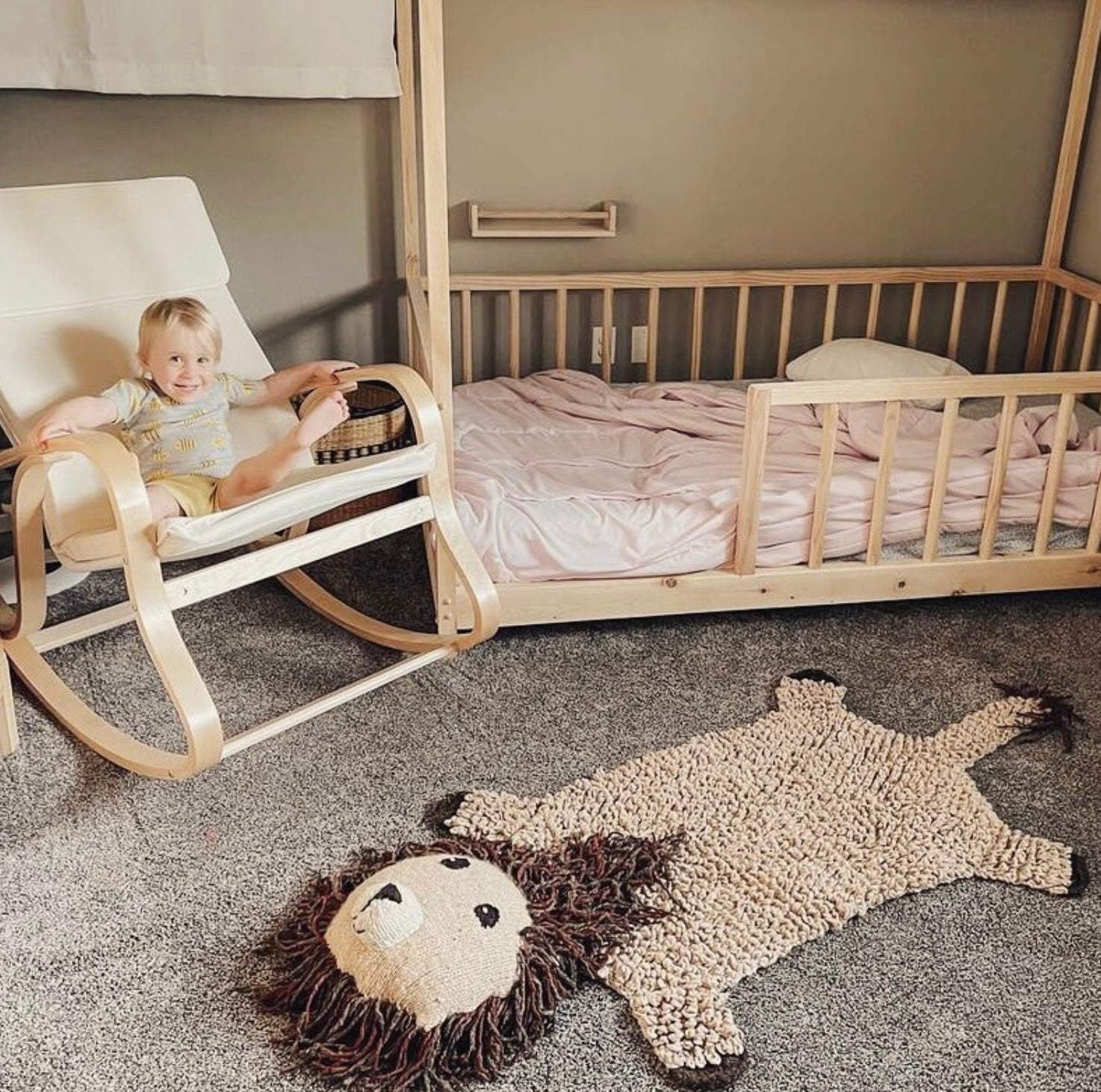 Organic Wool Play Mat + Nursery Rug  | Lion